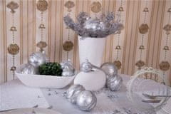Decor By Glassor Vánoční špice stříbrná zdobená