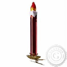 Decor By Glassor Vánoční ozdoba svíčka červená