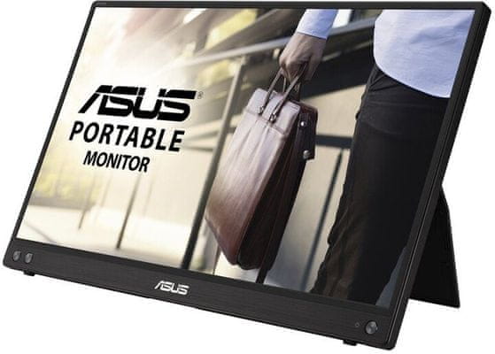 Přenosný monitor Asus MB16ACV (66C0KAC3EU) vhodný pro grafické programy vývojáře designéry kreativce kompatibilita Full HD rozlišení 2× 1W reproduktory 