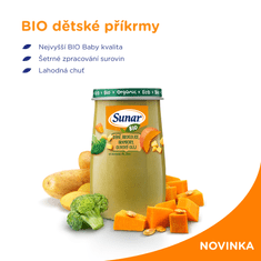 Sunar BIO příkrm dýně, brambory, olivový olej 6 x 190 g