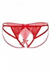 Daring Intimates Naomi red L/XL - kalhotky s otevřeným rozkrokem