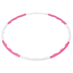 ONE Fitness hula hoop obruč HHP090 90 cm růžovo-bílá