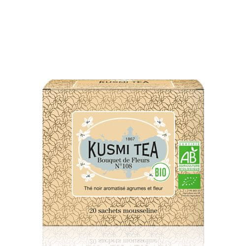 Kusmi Tea Organic Bouquet of Flowers N°108, 20 mušelínových sáčků (40 g)