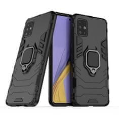 IZMAEL Odolné Pouzdro Ring Armor Case pro Samsung Galaxy A71 - Černá KP9716
