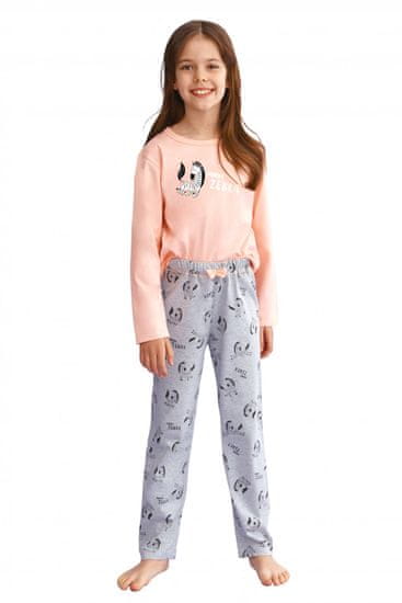 TARO Dívčí pyžamo 2616 Sarah pink + Ponožky Gatta Calzino Strech