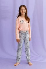 TARO Dívčí pyžamo 2615 Sarah pink + Ponožky Gatta Calzino Strech, růžová, 92