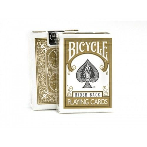 Bicycle Rider back gold - hrací karty