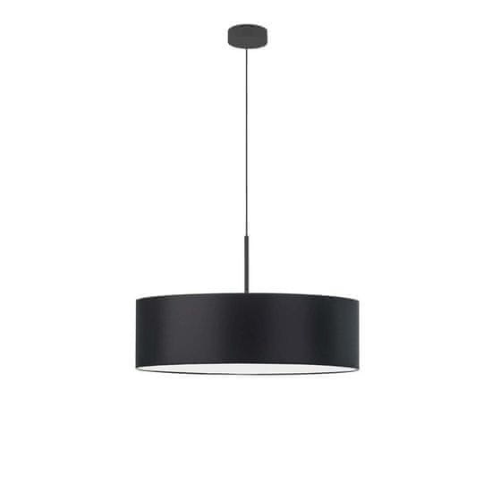 LYSNE.PL  Závěsná lampa do obývacího pokoje SINTRA fi 60 cm 5xE27 dno, černý rám