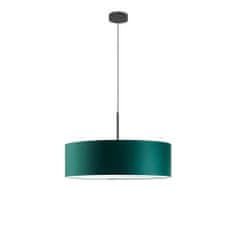 LYSNE.PL Závěsná lampa do obývacího pokoje SINTRA fi 60 cm 5xE27 dno,černý rám , zelená