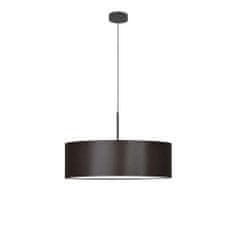 LYSNE.PL Závěsná lampa do obývacího pokoje SINTRA fi 60 cm 5xE27 dno, černý rám , hnědá