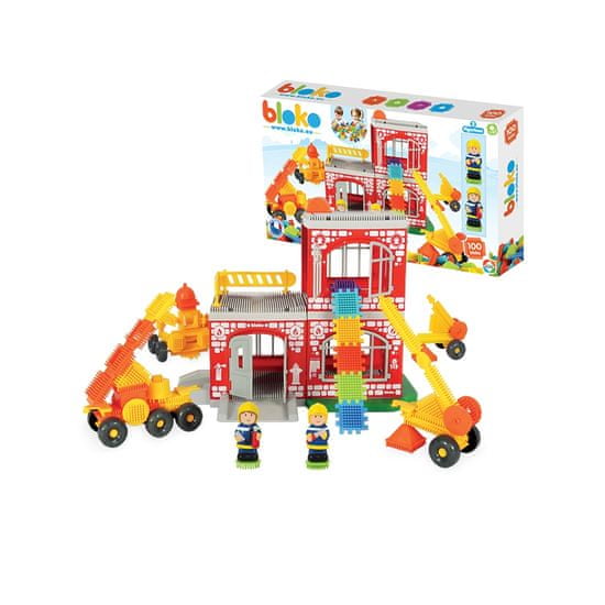 Mochtoys Mochtoys Stavebnice Ježky Pin Bricks Hasiči V