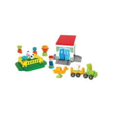 Mochtoys Mochtoys Stavebnice Ježky Pin Bricks Farma V Kartonu 100 El. + 3 Figurky