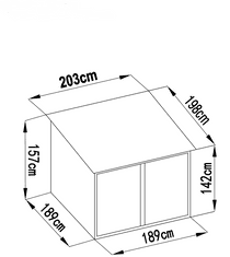 IWHOME Přístřešek na jízdní kola NOTOS B 4,02 m² antracit IWH-10230030