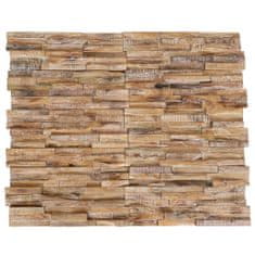 Vidaxl Nástěnné obkladové panely 10 ks 1,01 m² masivní teakové dřevo