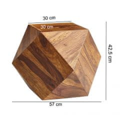 Bruxxi Konferenční stolek Nagra, 57 cm, masiv sheesham