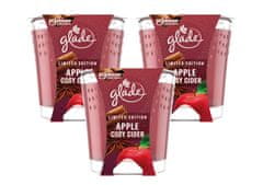 Glade Vonná svíčka 129g - APPLE COSY CIDER 3 kusy