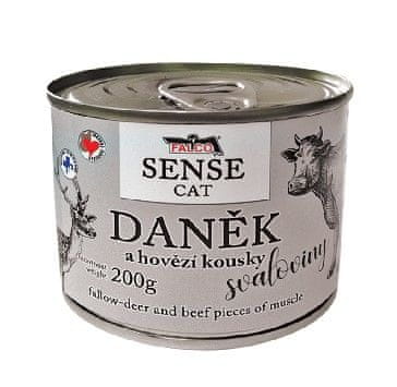 FALCO SENSE CAT daněk a hovězí 6×200 g