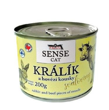 FALCO SENSE CAT králík a hovězí 6×200 g