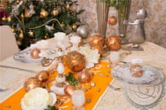 Decor By Glassor Vánoční jmenovka oranžová s kamínky