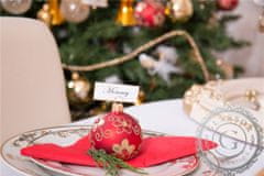 Decor By Glassor Vánoční dekorace na stůl červená