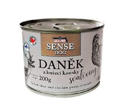 FALCO SENSE DOG daněk a kuřecí 6×200 g