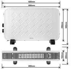 ECG TK 2070 elektrické topidlo, bílá