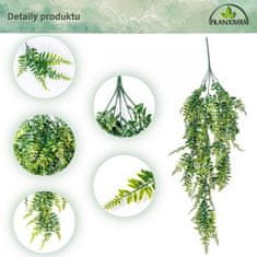 Greatstore PLANTASIA Sada umělé závěsné rostliny, 120 cm, 2 ks