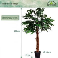 Greatstore PLANTASIA Umělý strom mangovník, 120 cm