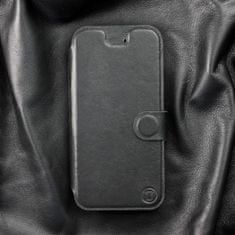 Mobiwear Luxusní kožené flip pouzdro na mobil Samsung Galaxy S22 - Černé - L_BLS Black Leather