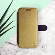 Mobiwear Flip pouzdro na mobil Motorola Moto G41 v provedení C_GOS Gold&Gray s šedým vnitřkem