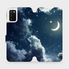 Mobiwear Flip pouzdro na mobil Samsung Galaxy A03s - V145P Noční obloha s měsícem