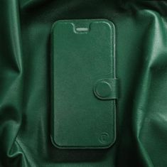 Mobiwear Luxusní kožené flip pouzdro na mobil Xiaomi Redmi 10 - Zelené - L_GRS Green Leather