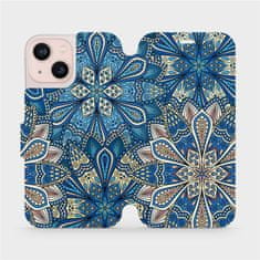 Mobiwear Flip pouzdro na mobil Apple iPhone 13 Mini - V108P Modré mandala květy