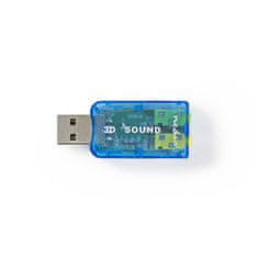 Nedis USB zvuková karta, zvuk 5.1, 3D (USCR10051BU)