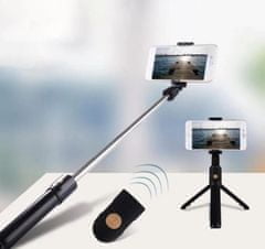 Alum online Selfie tyč s bluetooth, stativ, tripod 3v1 - K07