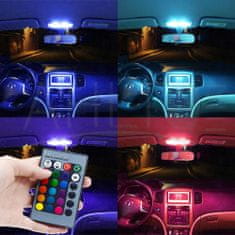 Alum online RGB LED autožárovky W5W T10 s dálkovým ovládáním, 2ks