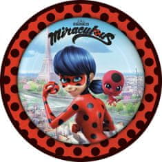 Amscan Papírový talíř 22,8cm 8ks Miraculous - Ladybug 