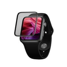 FIXED Ochranné tvrzené sklo FIXED 3D Full-Cover pro Apple Watch 44mm s aplikátorem, s lepením přes celý displej, černé