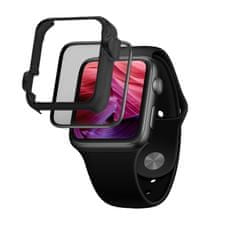 FIXED Ochranné tvrzené sklo FIXED 3D Full-Cover pro Apple Watch 44mm s aplikátorem, s lepením přes celý displej, černé