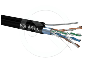 Solarix Instalační kabel Solarix CAT5E FTP PE Fca samonosný 305m/cívka SXKD-5E-FTP-PE-SAM