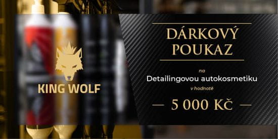 King Wolf dárkový poukaz Detailingová autokosmetika 5000kč