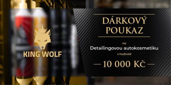 King Wolf dárkový poukaz Detailingová autokosmetika 10000kč