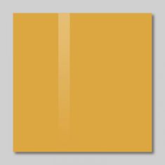 SOLLAU Skleněná magnetická tabule žlutá neapolská 48 x 48 cm
