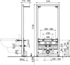 Ravak Instalační modul pro bidet II/1120