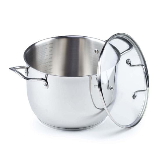 Rosmarino Rosmarino Pour&Cook II ocelový hrnec se skleněnou poklicí 6,5 l - 24 cm