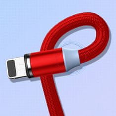 Kaku Magnetic kabel USB / Lightning 3A 1m, červený