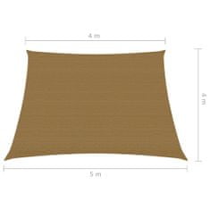 Greatstore Stínicí plachta 160 g/m2 taupe 4/5 x 4 m HDPE