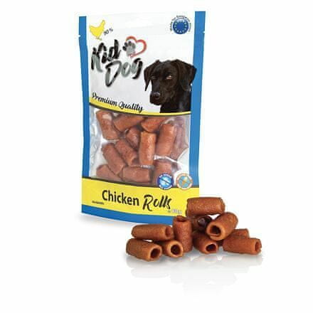 KIDDOG Kuřecí trubičky řezané 80 g, , masíčka , psi