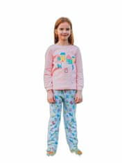 Kraftika Světle růžové bavlněné pyžamo pro dívky, velikost 116