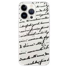 iSaprio Silikonové pouzdro - Handwriting 01 - black pro Apple iPhone 13 Pro